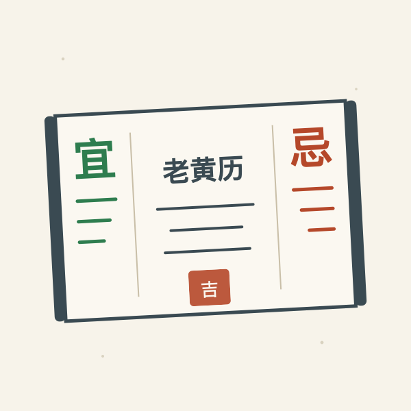 老黄历逐日宜忌示意