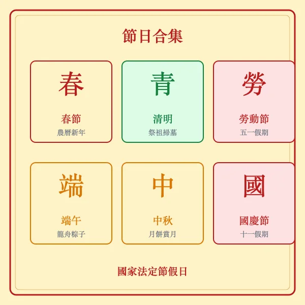 国家法定节日合集图